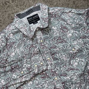Cody James Mens Western Cowboy Button Up Shirt Pearl Snap XXL White/red Paisley